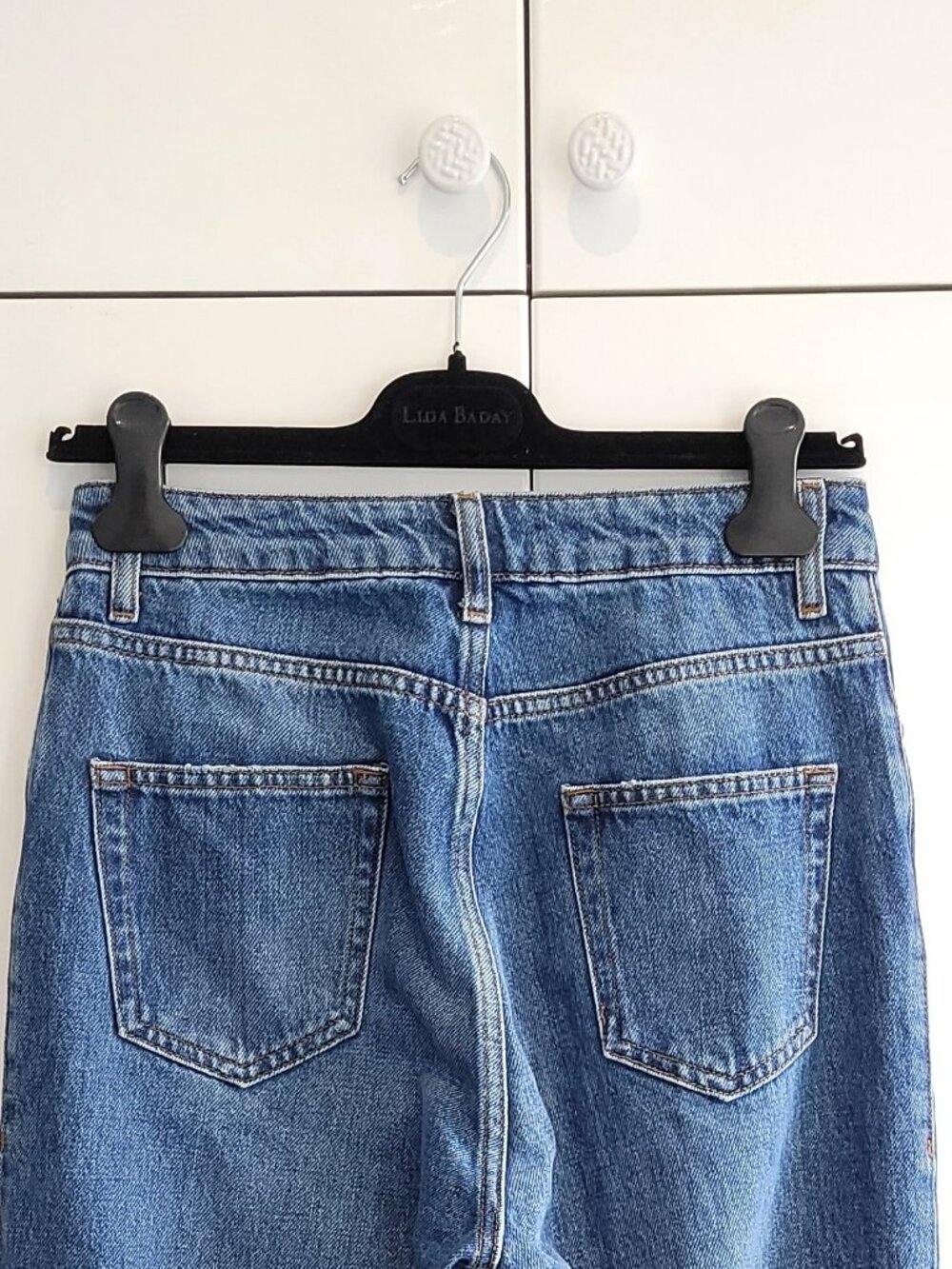 sandro High Waist Straight Leg 100% Cotton Jeans EU Size 38/US 6 - Picture 6 of 10